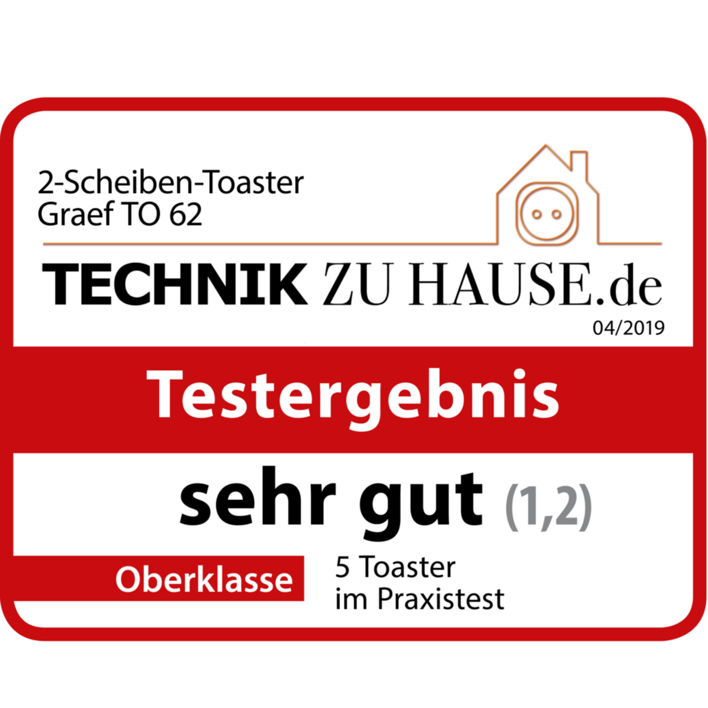 Toaster test result: very good (1.2), top class, Technik zu Hause.de