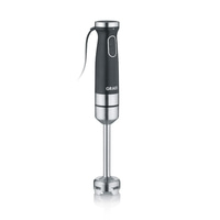 Graef immersion blender, black, stainless steel, kitchen appliance, blending, pureeing, cooking