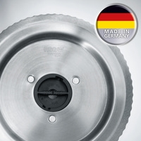 Metal circular saw blade with 'Made in Germany' and 'RSG Solingen' logo.