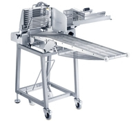 Meat slicer, stainless steel, professional, food processing, kitchen, catering, cutting machine