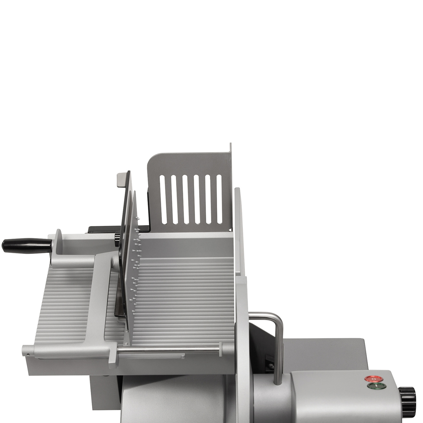 Trancheuse à viande, grise, professionnelle, cuisine, aliments, coupe, machine, métal, outil, appareil