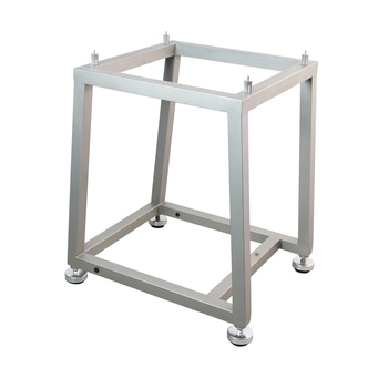 Cadre métallique avec pieds réglables, pour équipement ou meuble.