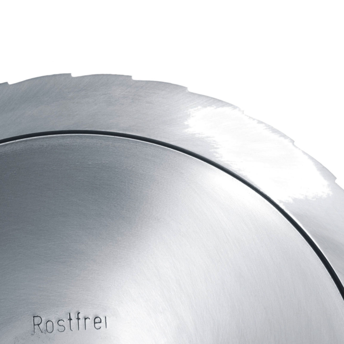 Lame de scie circulaire en métal avec l'inscription Rostfrei